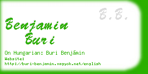 benjamin buri business card