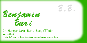 benjamin buri business card